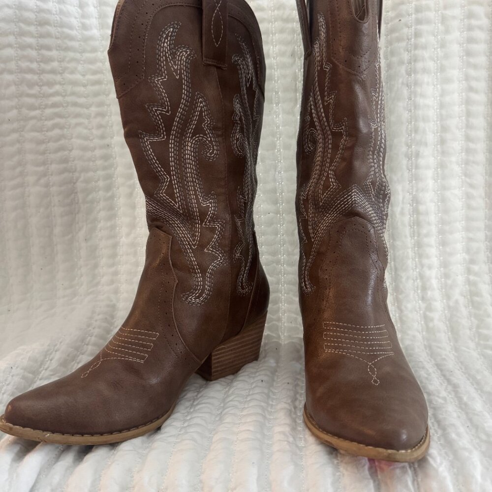 Cow Girl Heel Boots